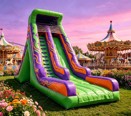 18ft Alto Safari Tiger Impressão Slide Inflável de Água