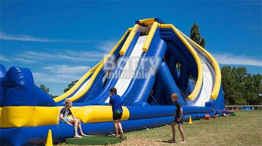 Corrediça inflável gigante do deslizamento N da água, corrediça de água inflável longa de Trippo para crianças e adultos