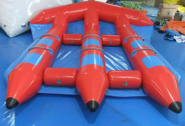 Brinquedos infláveis vermelhos engraçados da água, PVC InflatableFlyfish para o jogo do esporte de água