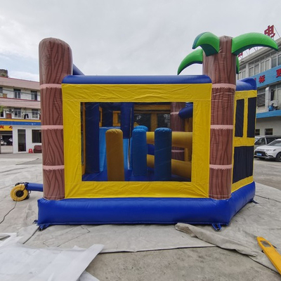 Corrediça inflável colorida do castelo do salto do PVC de Plato combinado