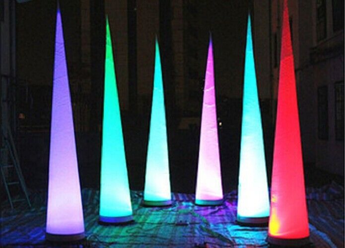 Conduzido iluminando produtos infláveis da propaganda, cone inflável da decoração do partido