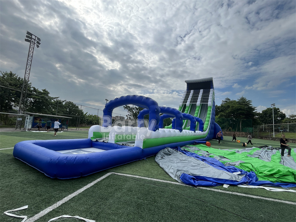 Commercial Grade Custom Made 30x9x13m Wave Gigante Inflatable Water Slide Para Crianças Adultos Quente Em 5km Inflatable Run