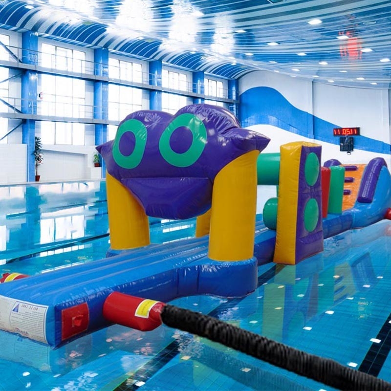 Colorido 10M Desafio piscina curso de assalto inflável em água inflável Aqua correr para o mar ou piscina