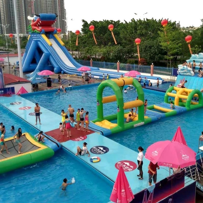 Logotipo Criativo Personalizado Impresso Parque Aquático Curso de Obstáculos Flutuantes Flutuantes Brinquedos Aquáticos Para Piscina de Quadro Metálico