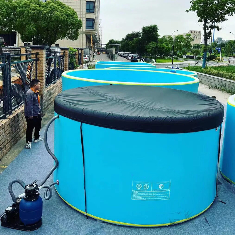 Piscina portátil de costura DWF acima do solo Piscina infantil Piscina com tampa e bomba elétrica