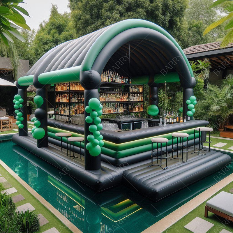 Bar inflável para adultos de luxo com piscina grande piscina inflável festa piscina inflável