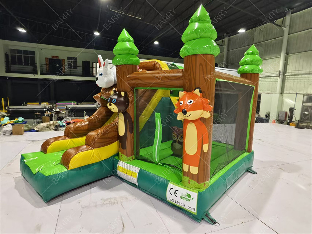 3.6x3x2.4m tema animal floresta tropical salto castelo salto comercial inflável casa salto