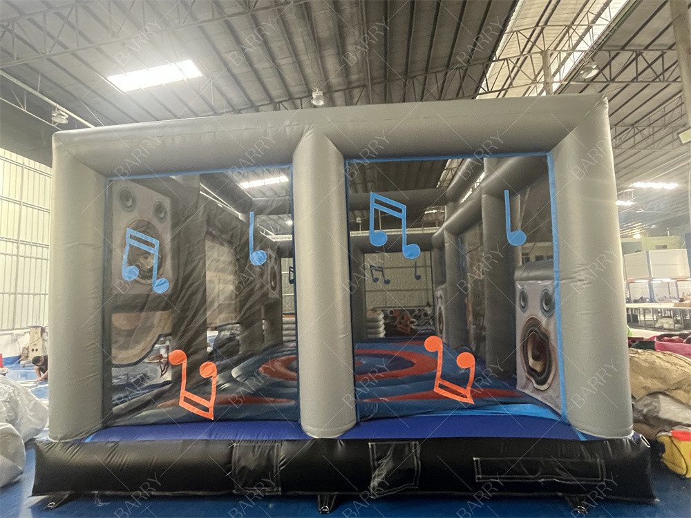 Interativo Inflavel Disco Dance House Adult Boom Box Jumping Bouncy Castle Retro Boombox Bouncer Para a festa