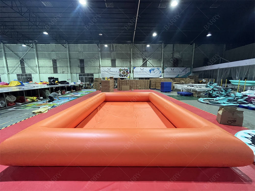 Comércio pátio traseiro grande piscina de água hermética piscina de natação laranja para jogo de água verão