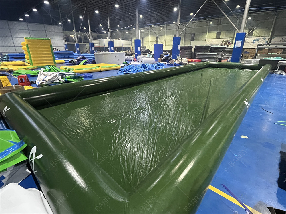 Jogos de bola de água para uso familiar piscina de água inflável verde para barco de remo
