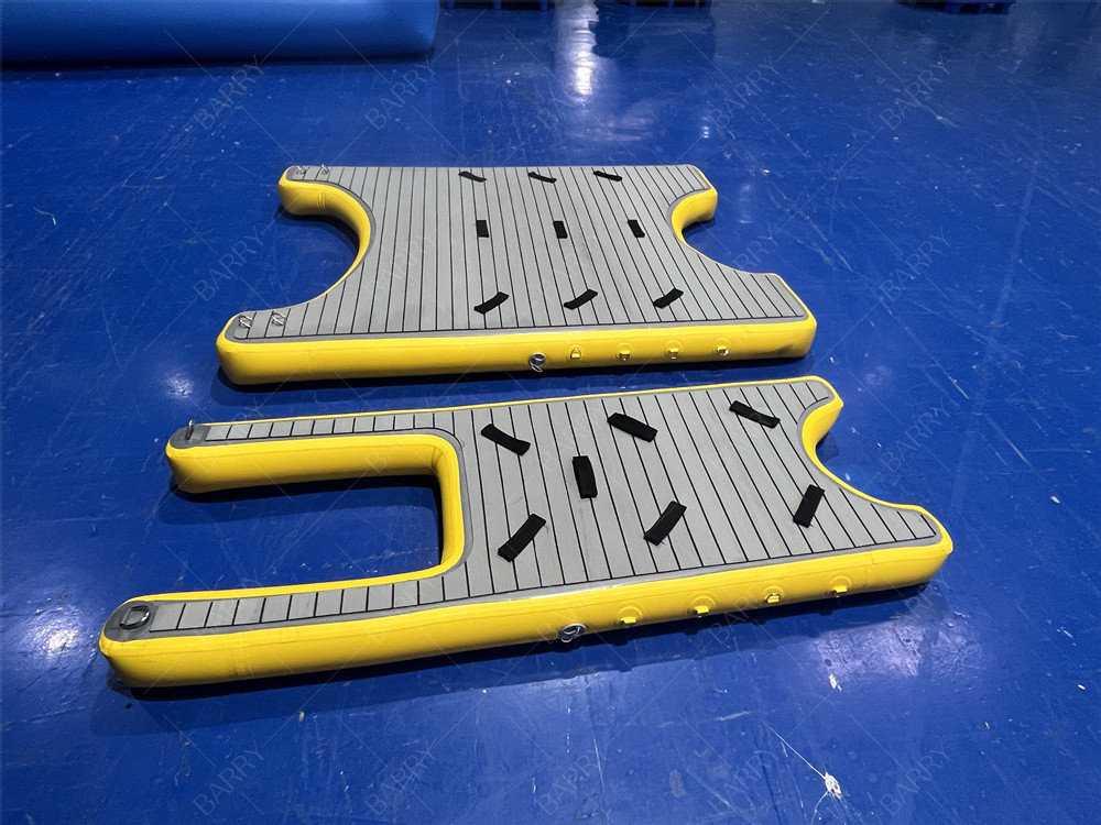 Drop Stitch Plataforma de Natação Inflável Doca Flutuante, Estação de Plataforma de Doca U Inflável Para Barco E Jet Ski