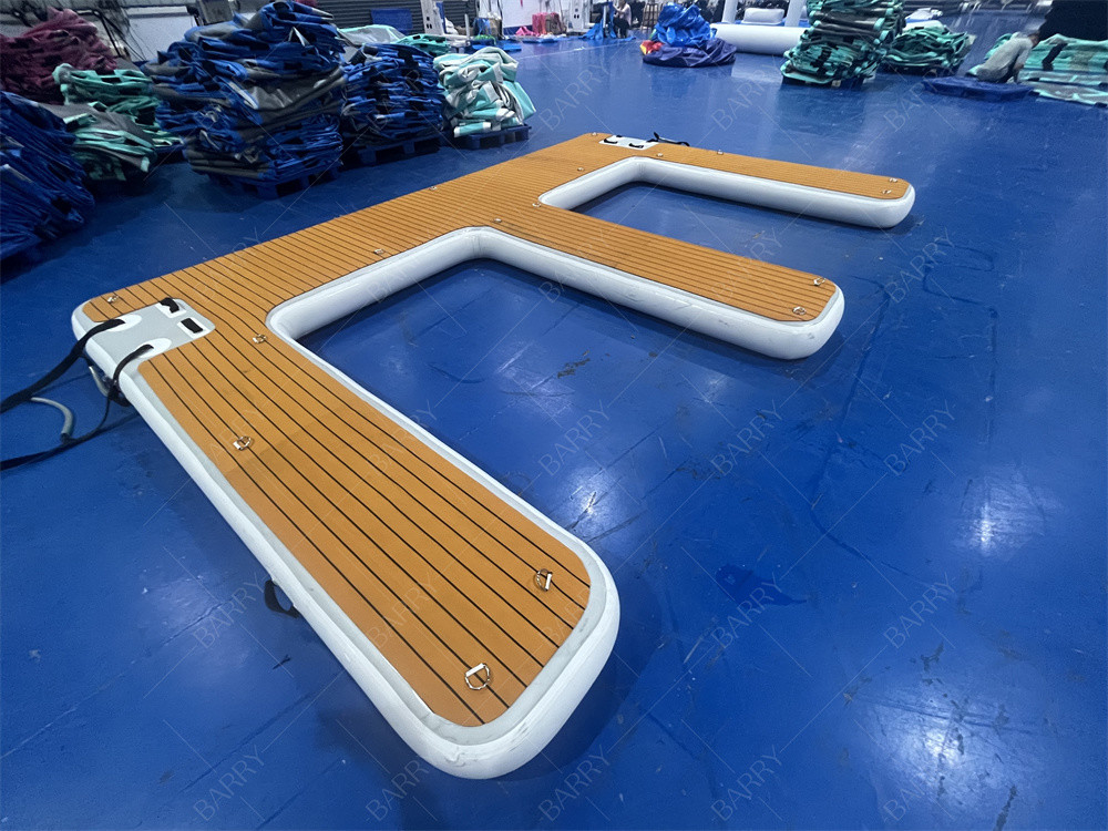Alta Qualidade Personalização Doca Inflavel Deck E Forma Plataforma Flutuante Air Pontoon Doca Inflavel