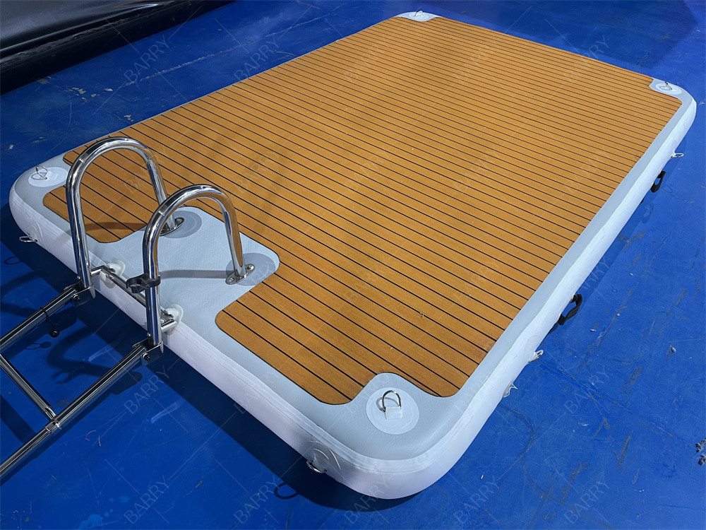 Escadaria de aço inoxidável 3x2x0.2m Inflável Jet Ski Dock Pontoon para estacionamento de barcos