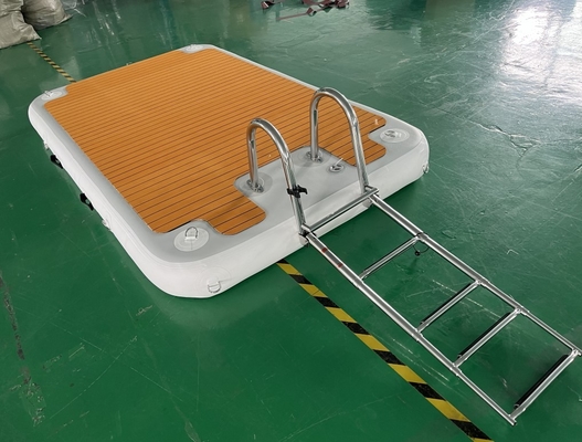 Escada de aço de EVA Inflatable Dock Floats Water Mat Floating Platform With Stainless