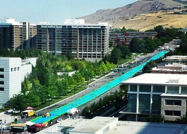 Anúncio publicitário durável inflável gigante engraçado do Pvc da corrediça de água do verde 300m por muito tempo