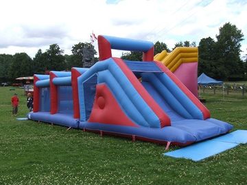 Campo de jogos inflável adulto gigante moderno dos jogos do curso de obstáculo