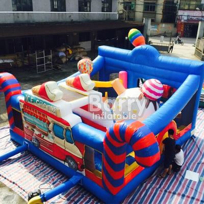 Fogo - campo de jogos colorido interno Jumper Bounce House do leão-de-chácara inflável resistente