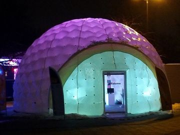 Barraca inflável exterior de Costomized com iluminação conduzida/imprimir a abóbada inflável da cabine