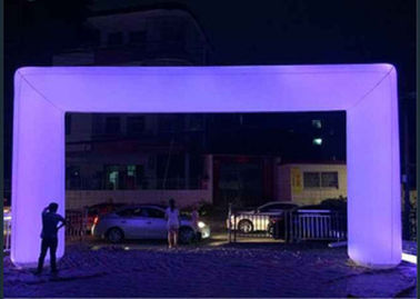 Arco claro conduzido inflável roxo de Quadrate dos grandes produtos infláveis da propaganda