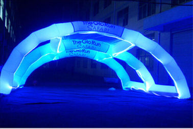 Produtos infláveis decorativos da propaganda, arco inflável claro do arco-íris do diodo emissor de luz