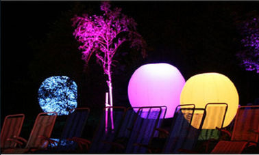 Forma comercial conduzida inflável da bola da iluminação de rua com impressão do logotipo