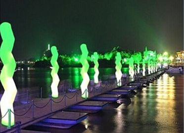 Onda inflável mudança conduzida da cor de iluminação conduzida para a estrada escura