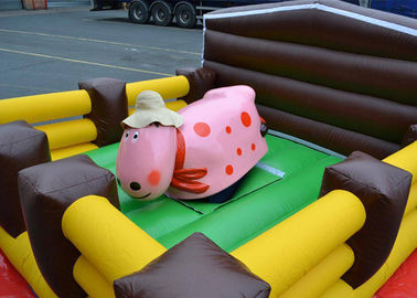 Ar inflável exterior Bull mecânica dos jogos do passeio júnior louco de Bull do rodeio
