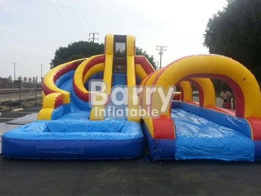 Quintal louco Barry Inflatable Water Slides do dinheiro cor amarela e azul de 17ft