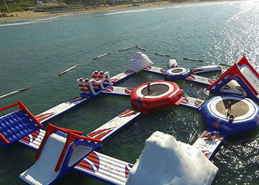 Ilha inflável de flutuação popular, equipamento inflável aquático do parque da água para o adulto