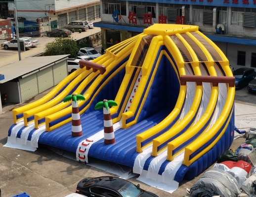 Parque de diversões inflável exterior do PVC com o castelo comercial do leão-de-chácara das corrediças