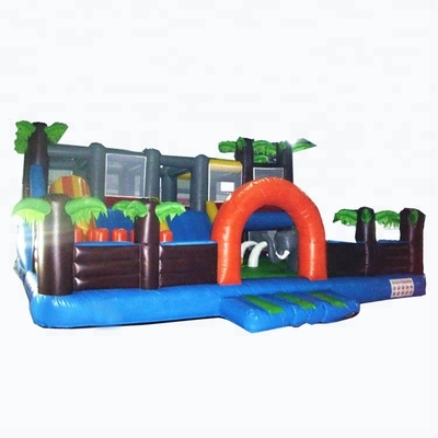 Jogos combinados infláveis Tress Bouncy Castle Amusement Park de encerado
