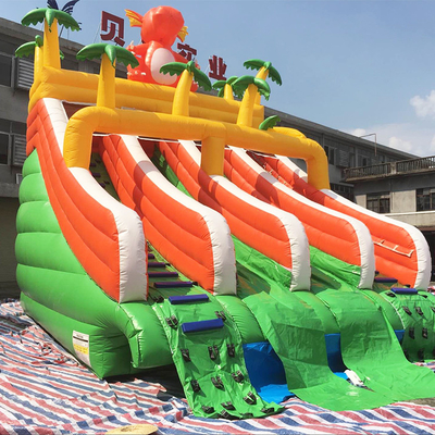 Corrediça de água inflável comercial do tema da selva da corrediça da associação com piscina