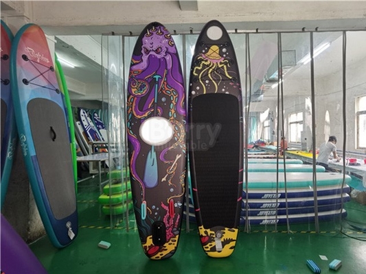 Cor roxa da placa do SUP de EVA Touring Inflatable do ponto da gota