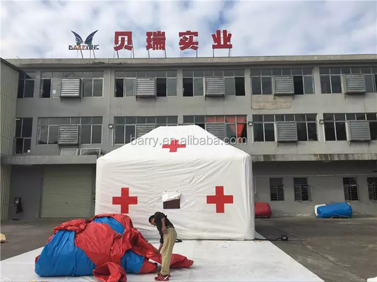 Barraca de hospital inflável médica de lona de pvc resistente à água para emergências
