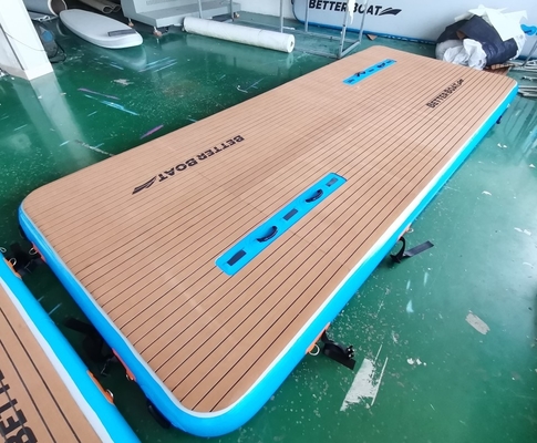 Plataforma flutuante inflável OEM Water Play Jet Ski Doca drop Stitch