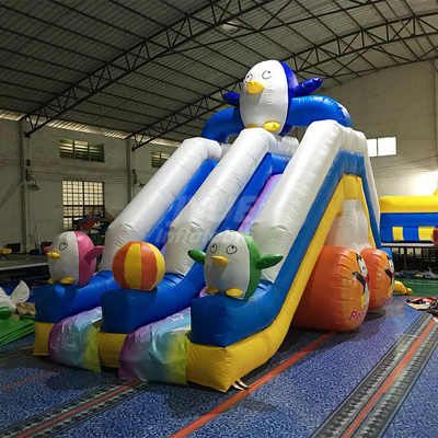 Corrediças de água infláveis da criança durável do pinguim das pistas para a impressão de Digitas da associação