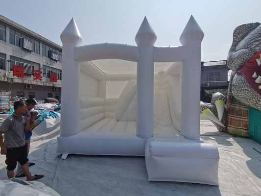 da casa branca Bouncy comercial do salto da criança dos castelos de 5x4m leão-de-chácara inflável do casamento
