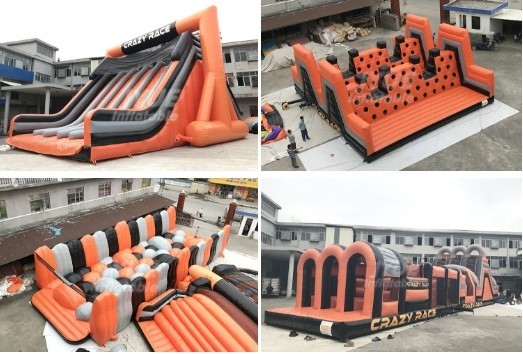 Do evento inflável comercial do curso de obstáculo 5k do PVC o curso de obstáculo Bouncy personalizou