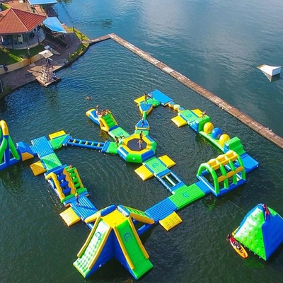 PVC que flutua UV de Aqua Park Floating Obstacle Course do parque inflável da água anti