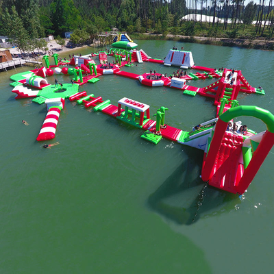 parque inflável da água do divertimento comercial do PVC de 0.9mm para jogos da água do lago