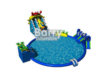 Equipamento azul do parque de diversões do seaworld com piscina grande para o evento comercial