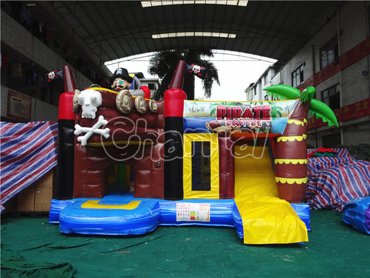 Casas de pular explosivas resistentes ao fogo Tema de pirata Castelo inflável infantil explosível