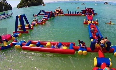 Ilha Gigante parque aquático inflável deslizantes de água flutuantes anti-UV