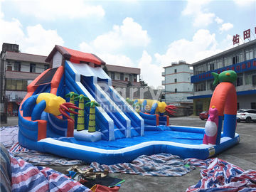 Do parque inflável portátil da água da corrediça parque de diversões inflável dado forma casa da água de Aquapark para a terra exterior
