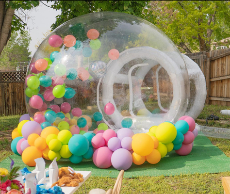 Cúpula de alto desempenho Igloo Pvc claro túnel único acampamento ao ar livre transparente inflável festa barracas de bolhas casa