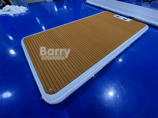 Impressão digital doca inflável soprar pontoon para insular inflável floating mat
