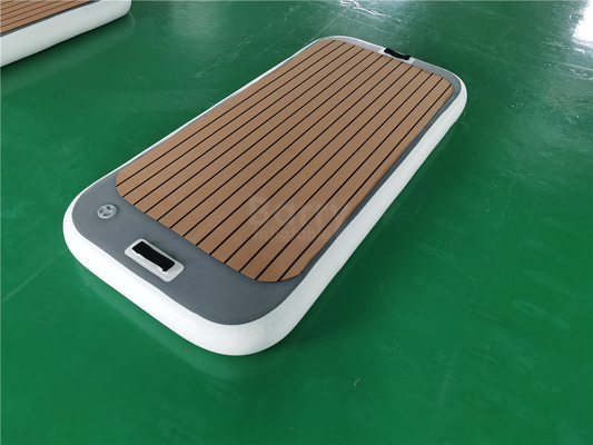 Drop Stitch Material Pontoon Inflável Barco Jetski Dock Lago Plataforma Flutuante Para Jogos Na Água
