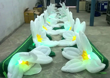 Produtos infláveis da propaganda da flor gigante com diodo emissor de luz, decoração inflável da corrente de flor