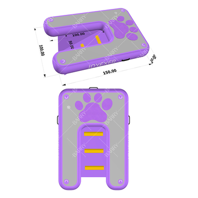 Bomba Inflavel Externa Plataforma de Trepadeira Barco de Três Tamanhos Rampa de Água para Cães Com Pad Antiderrapante
