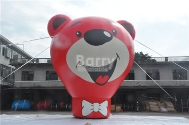 Balão à terra inflável do urso vermelho de Oxford para anunciar a altura de 8.5m